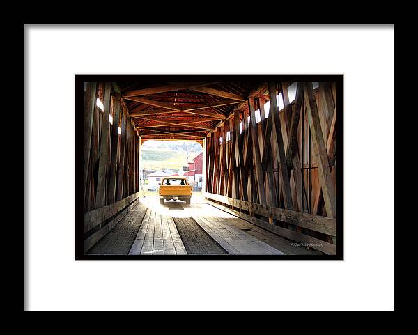 Covered Bridge Framed Print featuring the photograph TIme Portal by PJQandFriends Photography
