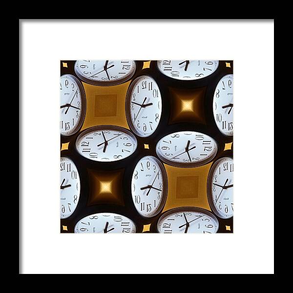 Clock Framed Print featuring the digital art Time Trap by Lena Wilhite