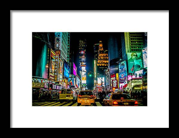 Nyc Framed Print featuring the photograph Times Square NYC by Johnny Lam