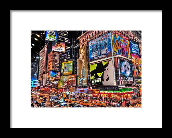 Manhattan Framed Print featuring the photograph Times Square by Randy Aveille