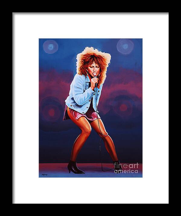 Tina Turner Framed Print featuring the painting Tina Turner by Paul Meijering