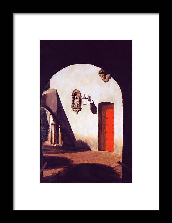 Landscape Framed Print featuring the painting Tlaquepaque by Rick Fitzsimons
