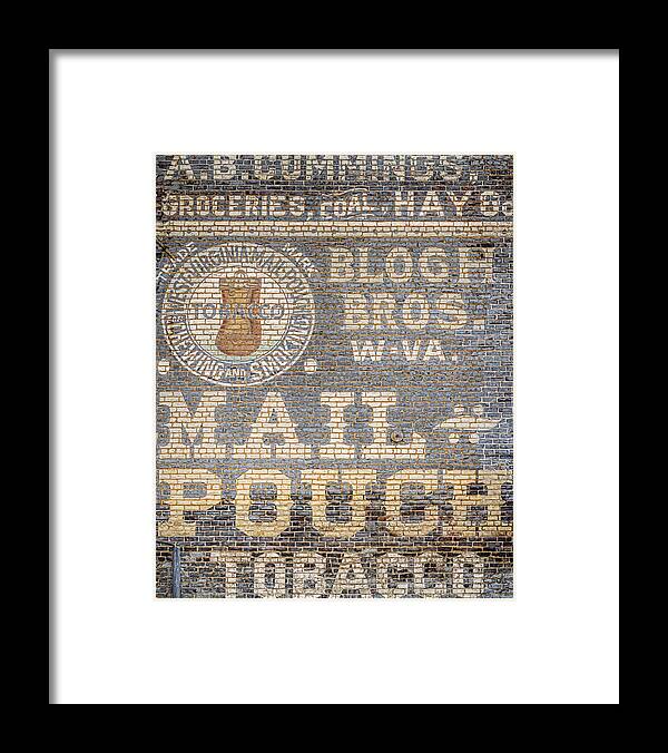 Jonesborough Framed Print featuring the photograph Tobacco Advertisement by Heather Applegate