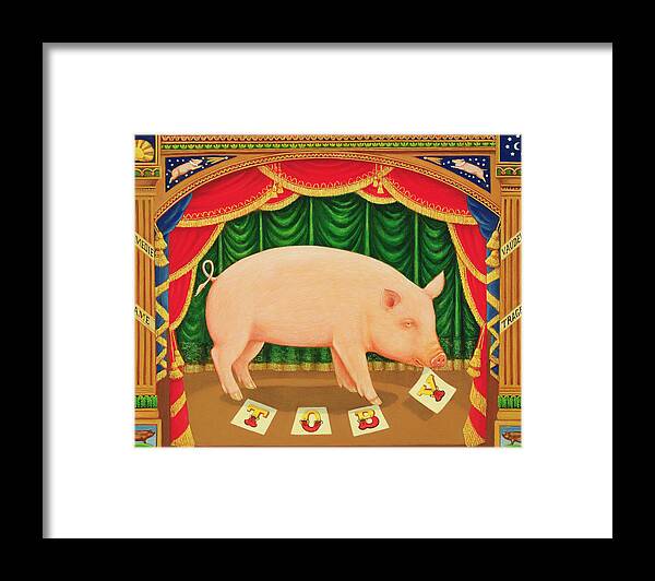 Theatre Framed Print featuring the photograph Toby The Learned Pig by Frances Broomfield