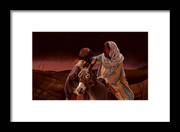 Religious Framed Print featuring the painting Together by Hans Neuhart