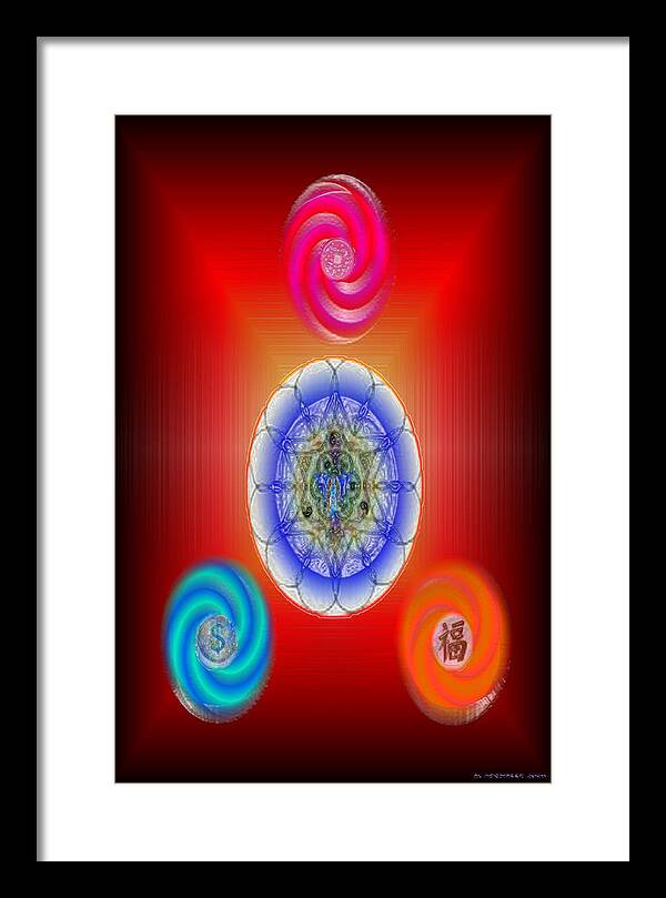 Divine Wealth Framed Print featuring the digital art Divine Wealth #1 by Debra MChelle