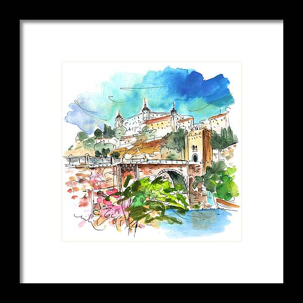 Travel Framed Print featuring the painting Toledo 01 by Miki De Goodaboom