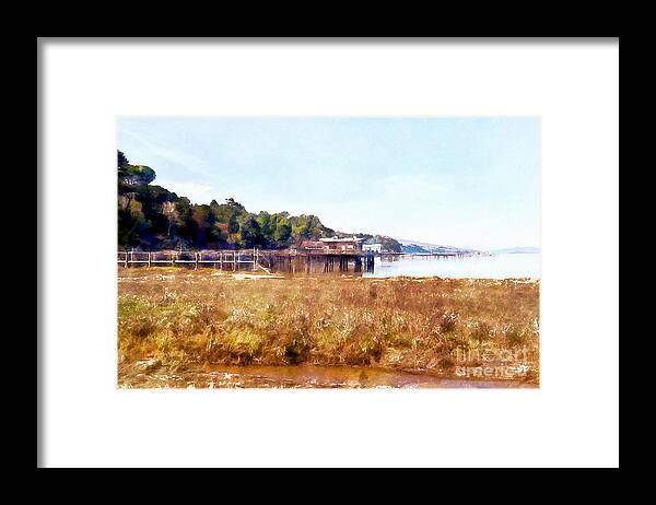 Pt Reyes Framed Print featuring the photograph Tomales Bay At Inverness Point Reyes California DSC2068wc by Wingsdomain Art and Photography