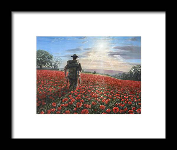 Landscape Framed Print featuring the painting Tommy by Richard Harpum