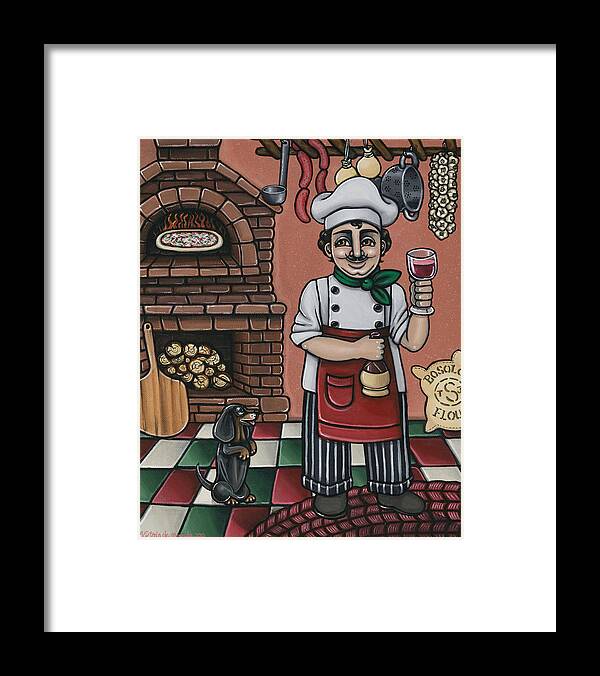 Italy Framed Print featuring the painting Tommys Italian Kitchen by Victoria De Almeida