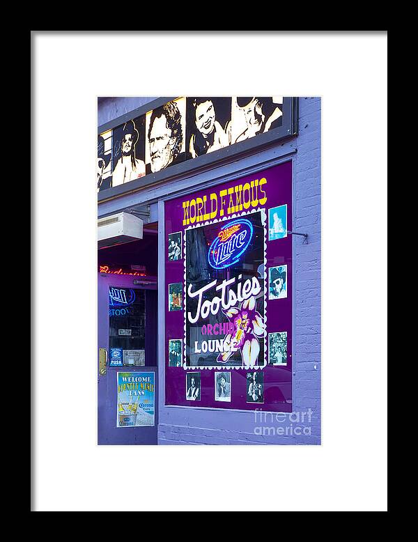 Nashville Framed Print featuring the photograph Tootsies Nashville by Brian Jannsen