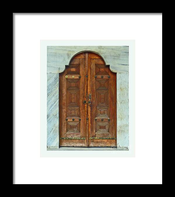 Topkapı Palace Door Framed Print featuring the photograph Topkapi Palace Door Istanbul by Cheryl Del Toro