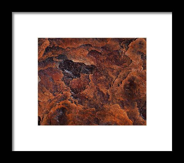 Rust Framed Print featuring the photograph Topography of Rust by Rona Black