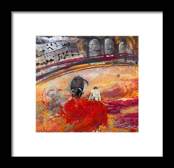 Animals Framed Print featuring the painting Toroscape 56 by Miki De Goodaboom