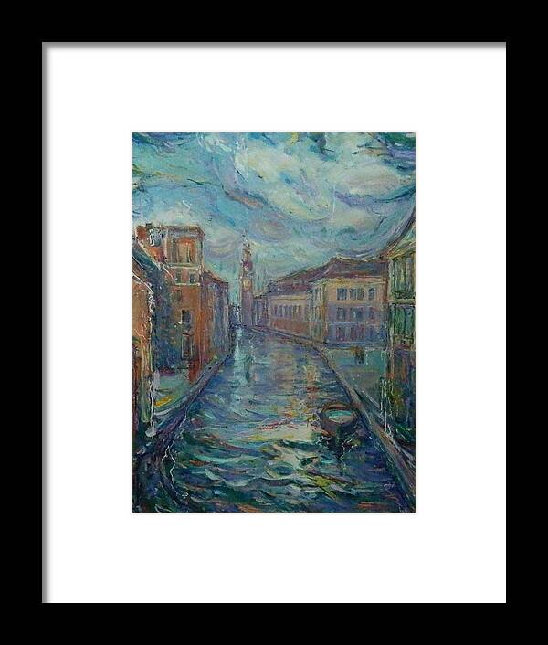Venice Framed Print featuring the painting Torre dell Arsenale by Zofia Kijak