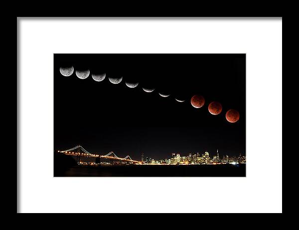 Astrophotography Framed Print featuring the photograph Total Eclipse of the Moon by Joel Thai