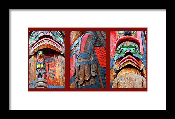 Native American Framed Print featuring the photograph Totem 3 by Theresa Tahara
