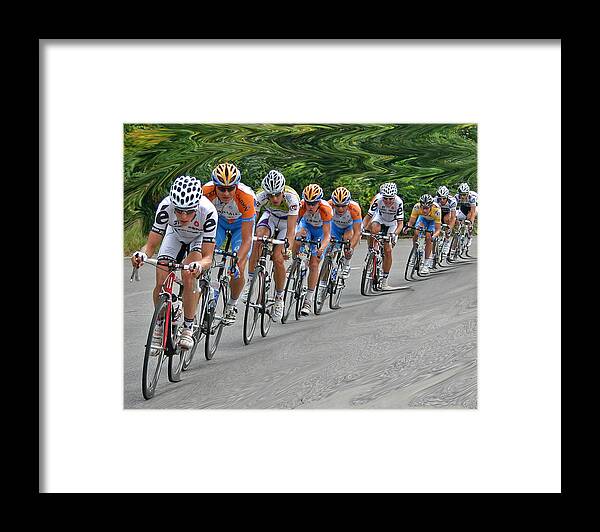 Tour Of Missouri Framed Print featuring the photograph Tour of Missouri Downhill 2009 by Christopher McKenzie