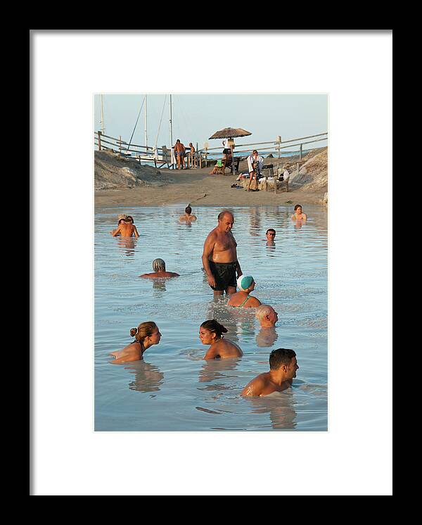 People Framed Print featuring the photograph Tourists And Locals In Therapeutic by Dallas Stribley