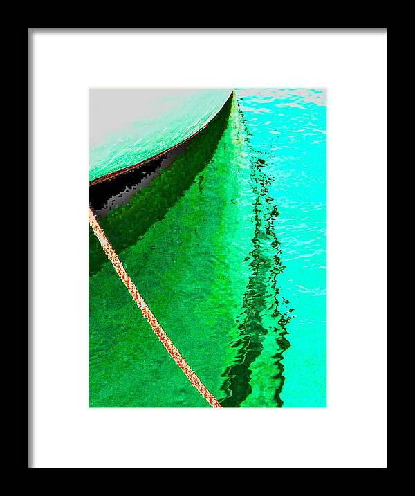 Marine Landscape Framed Print featuring the photograph Tow by Edward Shmunes