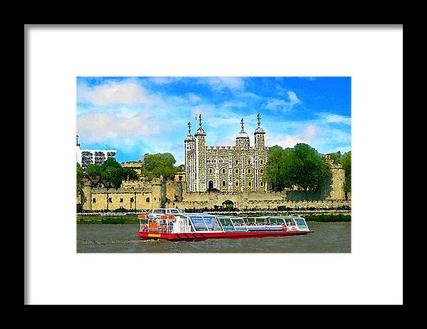 Tower Of London Framed Print featuring the mixed media Tower of London by Peter Allen