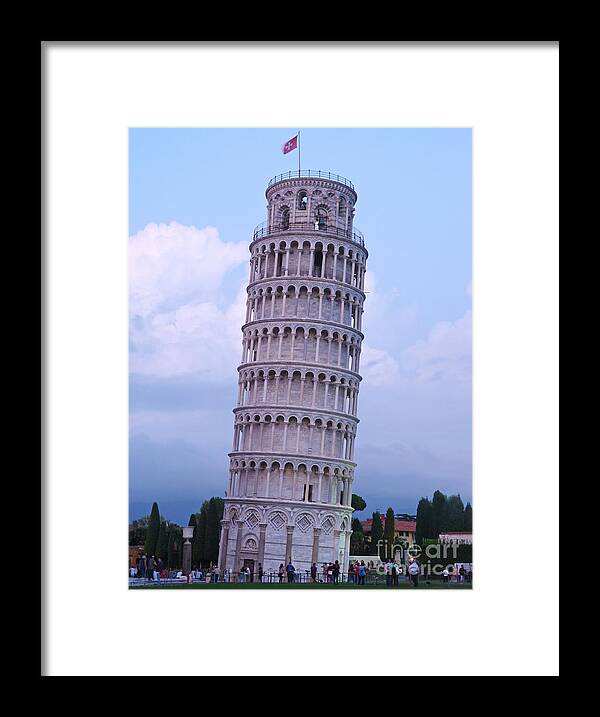 Pisa Framed Print featuring the photograph Tower of Pisa - Evening Light by Phil Banks