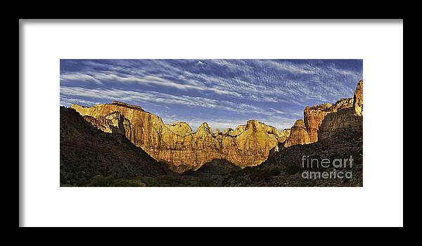 Altar Of Sacifice Framed Print featuring the photograph Towers of the Virgin by Jerry Fornarotto