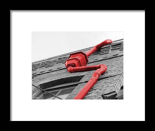Toxic Framed Print featuring the digital art Toxic Rain Spout by Alec Drake