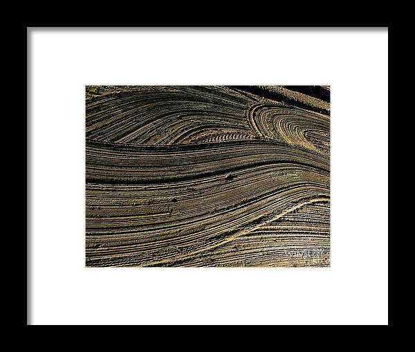 Long Beach Framed Print featuring the digital art Tractor Swirl by Bob Winberry