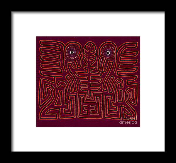 Mola Framed Print featuring the photograph Traditional Mola Design by Heiko Koehrer-Wagner