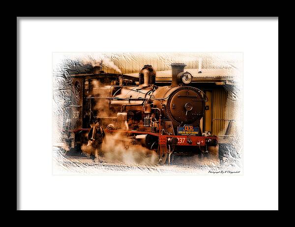 Trains Australia Framed Print featuring the photograph Train art 3237 by Kevin Chippindall