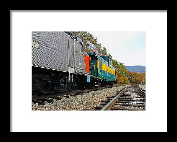 Trains Framed Print featuring the photograph Train in New Hampshire by Amazing Jules