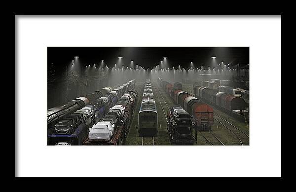 Denmark Framed Print featuring the photograph Trainsets by Leif L?ndal