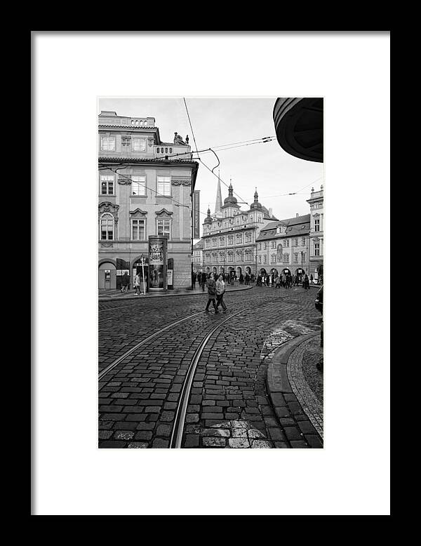 Prague Framed Print featuring the photograph Tram Line by Jason Wolters