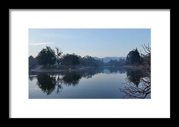 Lake Framed Print featuring the photograph Tranquil Lake by Remegio Onia