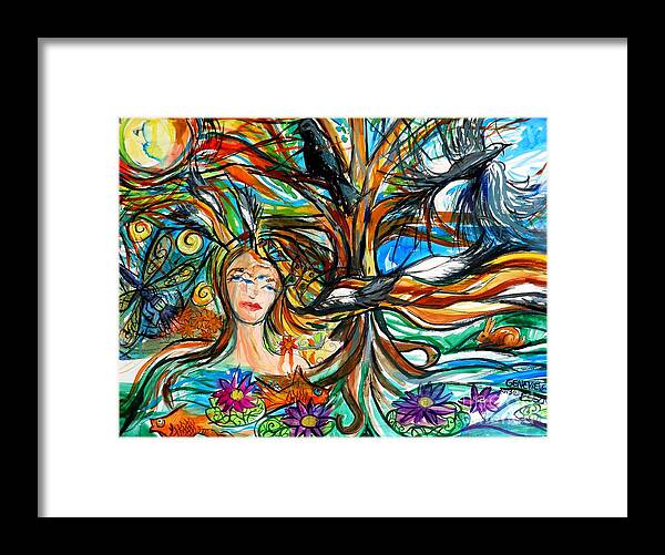 Woman Framed Print featuring the painting Transformation by Genevieve Esson