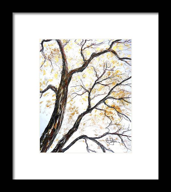 Tree Framed Print featuring the painting Tree by Cristina Stefan