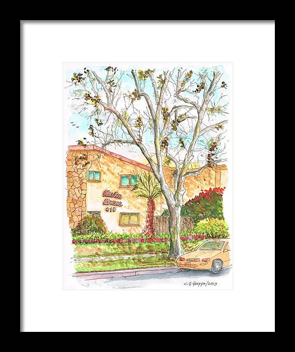Nature Framed Print featuring the painting Trees without leaves in Hollywood-California by Carlos G Groppa