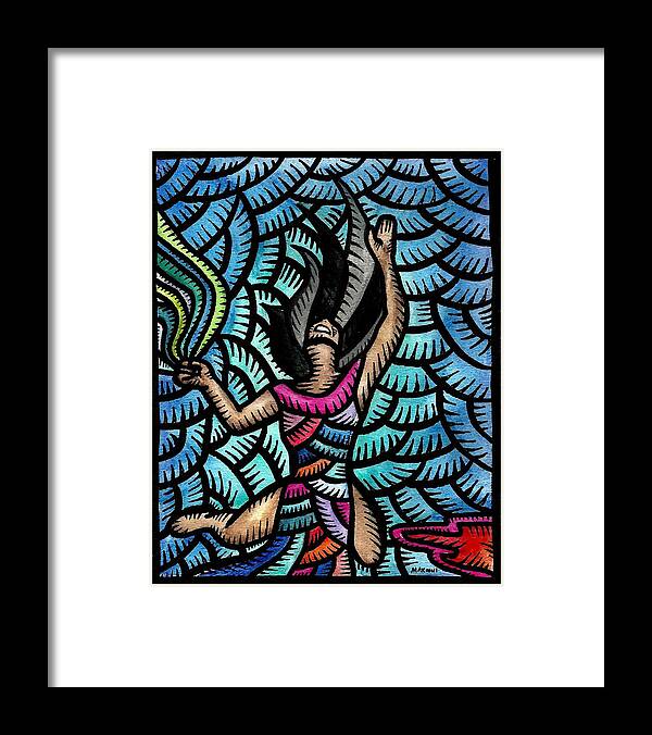 Tagabanua Framed Print featuring the painting Triangle of Dance 3 by Marconi Calindas