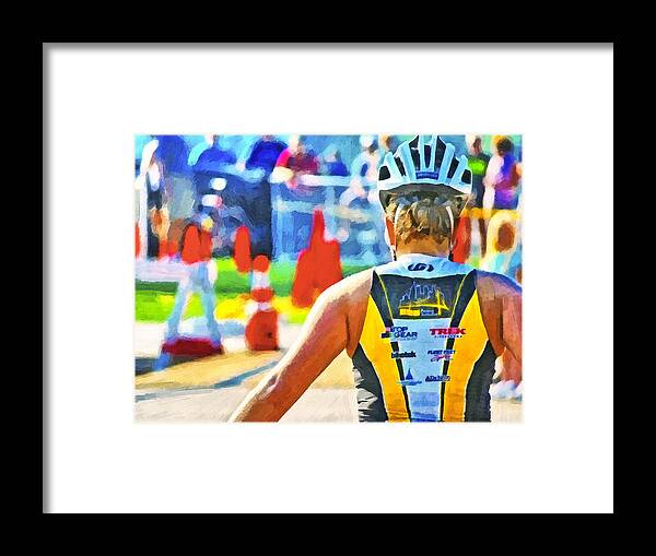 Pittsburgh Triathlon Framed Print featuring the digital art Triathlon 2 by Digital Photographic Arts