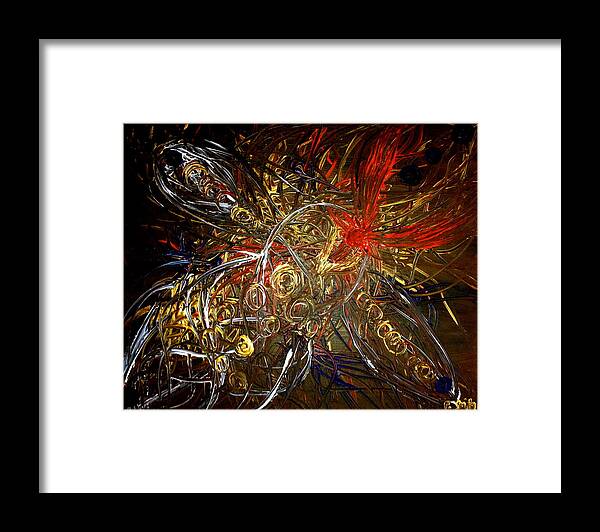 Phoenix Framed Print featuring the painting Tribal Phoenix sword by Pretchill Smith
