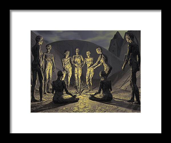 Tribe Framed Print featuring the digital art Tribe by John Alexander