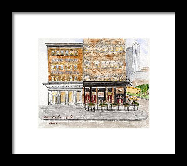 Duane Street Framed Print featuring the painting Tribeca by AFineLyne