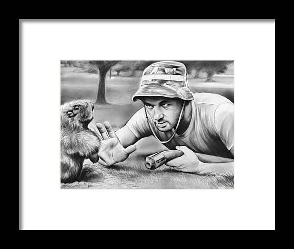 Caddyshack Framed Print featuring the drawing Tribute to Caddyshack by Greg Joens
