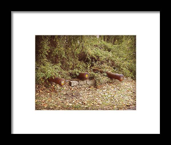 Cannon Framed Print featuring the photograph Triple Threat by Dark Whimsy