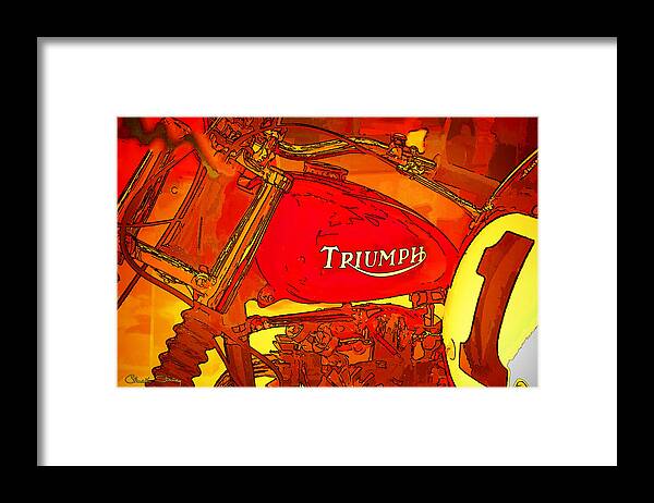 Motorcycle Framed Print featuring the photograph Triumph by Chuck Staley