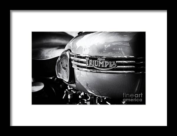 Triumph Tiger T110 Framed Print featuring the photograph Triumph Tiger T110 Motorcycle by Tim Gainey