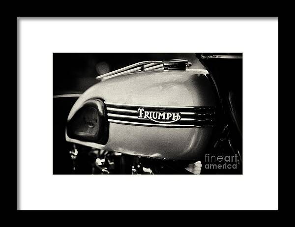 Triumph Tiger T110 Framed Print featuring the photograph Triumph Tiger T110 Tank by Tim Gainey