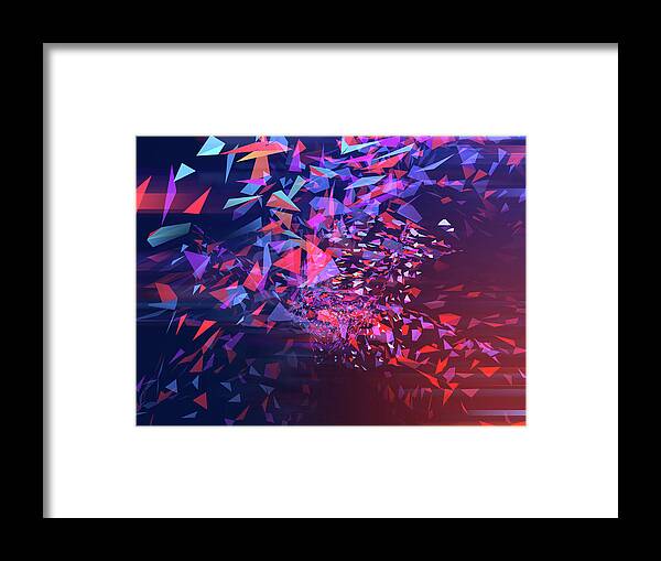 Particle Framed Print featuring the photograph Trixel 03 by Mina De La O