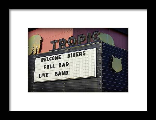 Ride Framed Print featuring the photograph Tropic Theatre by Laurie Perry